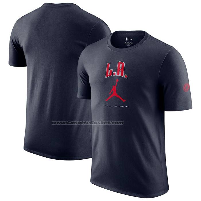 Maglia Manica Corta Los Angeles Clippers Essential Citta Nero